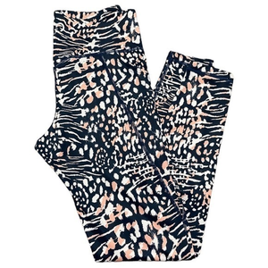 Curves N Combatboots Empowered V4 Navy‎ Blue Animal Print Size Small